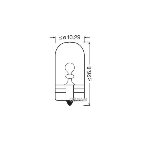 Лампа автомобильная накаливания WY5W, 12V, 5Вт, W2.1x9.5d, ORIGINAL LINE Osram - 1 шт - Артикул 2827NA_OSR