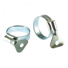 Хомуты металлические 12-20 мм, ширина 10 мм , с метал. ключом, 2 шт.