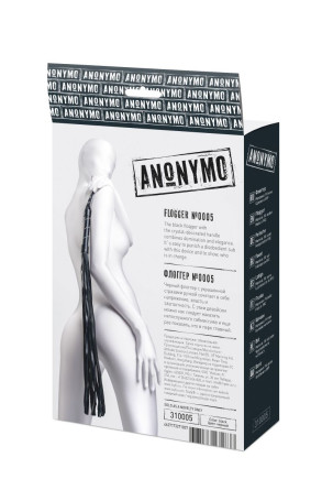 Черный флоггер Anonymo - 64 см. - Артикул 280085