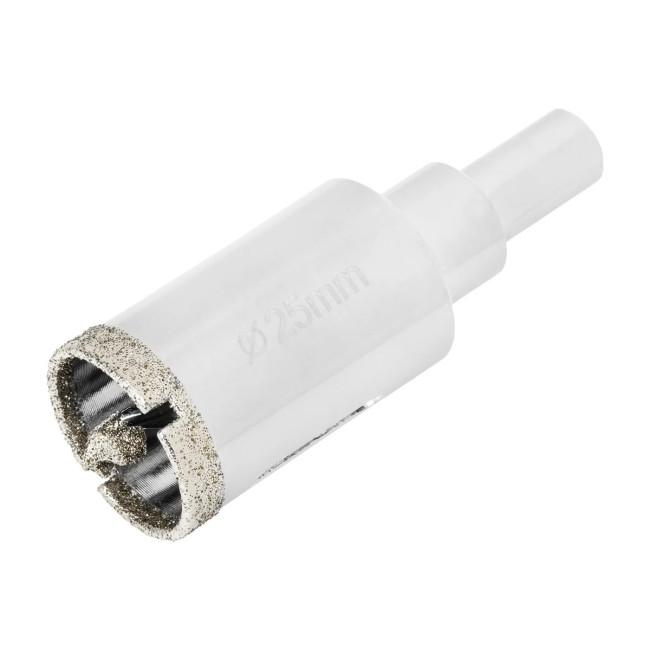 Сверло по керамограниту, алмазное, 25 х 67 мм, трехгранный хвостовик - Артикул 72625311