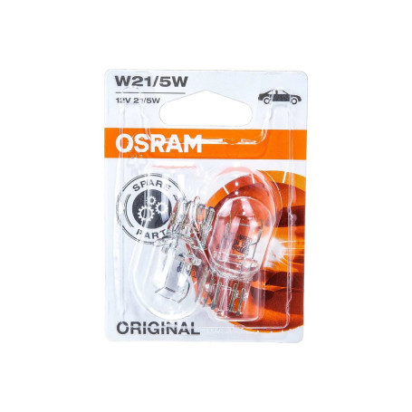 Лампа автомобильная накаливания W21/5W, 12V, 21/5Вт, W3x16q,ORIGINAL LINE, Osram - 2 шт - Артикул 751502B_OSR