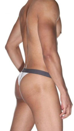 Стильные мужские трусы-тонги на широкой резинке - Артикул 386064