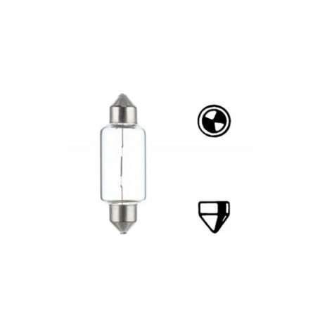 Лампа автомобильная накаливания R10W, 24V, 10Вт, SV8.5-8, L 41мм, HELLA - 1 шт - Артикул 8GM002091251_HEL