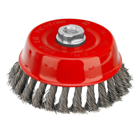 Щетка для УШМ, 125 мм, М14, &quot;чашка&quot;, крученая проволока 0,5 мм - Артикул 7462711