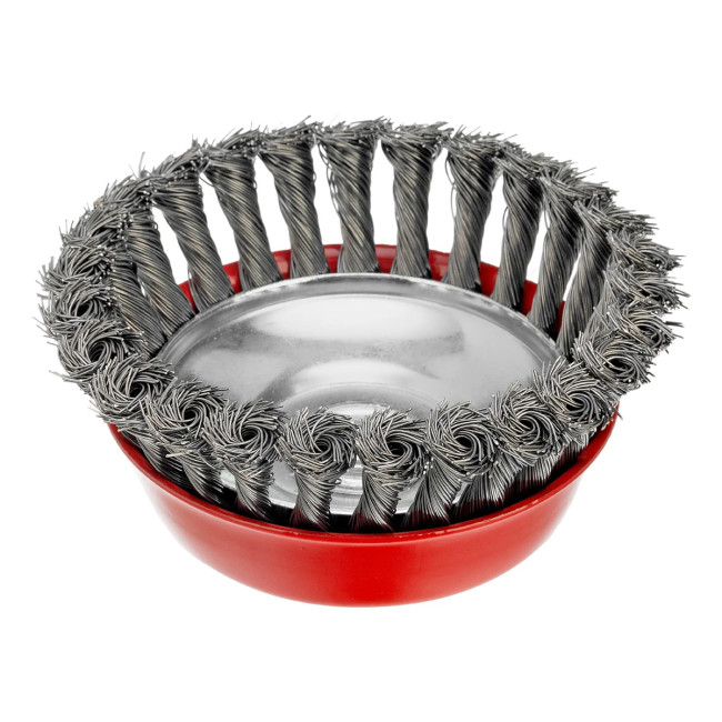 Щетка для УШМ, 125 мм, М14, "чашка", крученая проволока 0,5 мм - Артикул 7462711