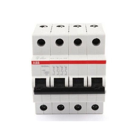 Автоматический выключатель SH204L, 4 полюс, 10A, тип C, ABB - Артикул SH204LC10
