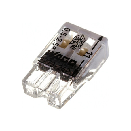 2273-242, Клемма 2 контактная, компактная, с пастой 0.5-2.5 кв.мм (10 шт) - Артикул 2273-242