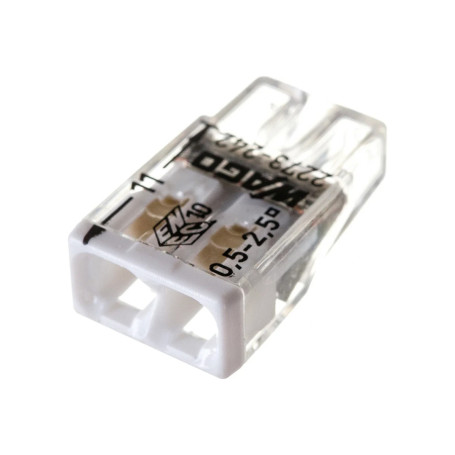 2273-242, Клемма 2 контактная, компактная, с пастой 0.5-2.5 кв.мм (10 шт) - Артикул 2273-242