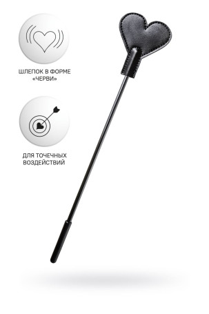 Черный стек со шлепком в форме сердца Anonymo - 35 см. - Артикул 280088