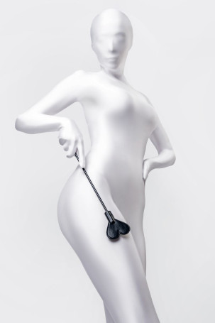 Черный стек со шлепком в форме сердца Anonymo - 35 см. - Артикул 280088