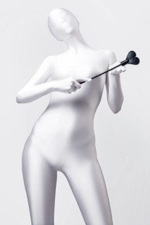 Черный стек со шлепком в форме сердца Anonymo - 35 см. - Артикул 280088