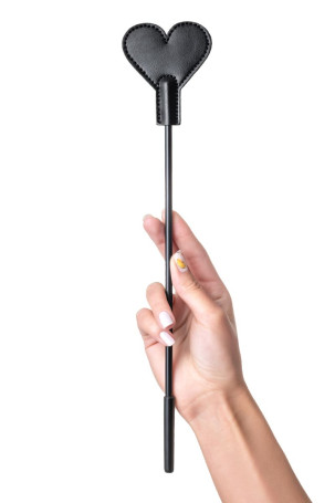 Черный стек со шлепком в форме сердца Anonymo - 35 см. - Артикул 280088