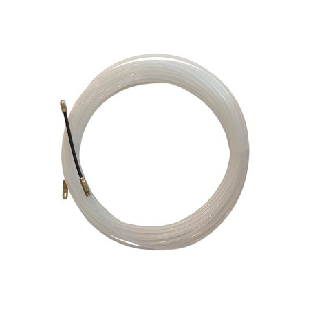 Протяжка кабельная, 5м, нейлон, d 3мм, латунный наконечник, заглушка. - Артикул 27-1105