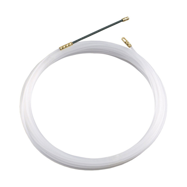 Протяжка кабельная, 5м, нейлон, d 3мм, латунный наконечник, заглушка. - Артикул 27-1105 Протяжка кабельная, 5м, нейлон, d 3мм, латунный наконечник, заглушка. - Артикул 27-1105