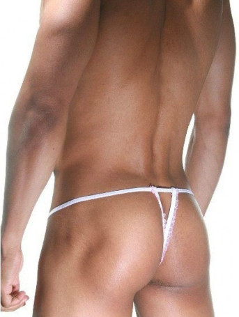 Мужские трусы-стринги с легкой рюшевой отделкой - Артикул 423044