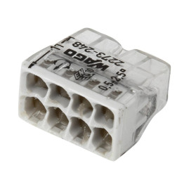 2273-248, Клемма 8 контактная, компактная, с пастой 0.5-2.5 кв. мм 10 шт
