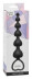 Чёрная анальная цепочка Heart s Beads Black - 18 см. - Артикул 75585