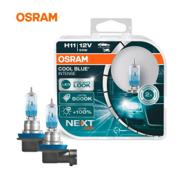 Лампа автомобильная галогеновая H11, 12V, 55Вт, PGJ19-2, 5000К, COOL BLUE INTENSE Osram - 2 шт