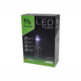 Лампа автомобильная светодиодная H1, 12V, LED Flex, 30W, 3000Lm, 6000K, CLEARLIGHT - 2 шт