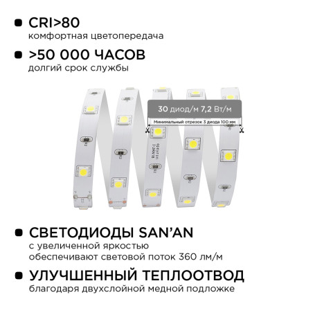 Светодиодная лента APEYRON electrics Комплект, 10-40 белый холодный IP20 SMD5050 - Артикул 10-40