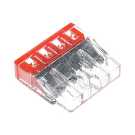 Клемма 4 контактная, компактная, с пастой 0.5-2.5 мм, 2273-244 WAGO, 10 шт