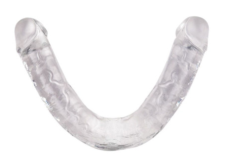 Прозрачный двусторонний фаллоимитатор Infinity - 33,5 см. - Артикул 224417