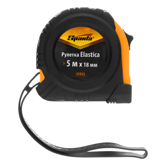 Рулетка Elastica, 5 м х 18 мм, обрезиненный корпус Sparta - Артикул 3131212 Рулетка Elastica, 5 м х 18 мм, обрезиненный корпус Sparta - Артикул 3131212