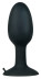 Чёрная анальная пробка со смещенным центром тяжести - 13 см. - Артикул 54702