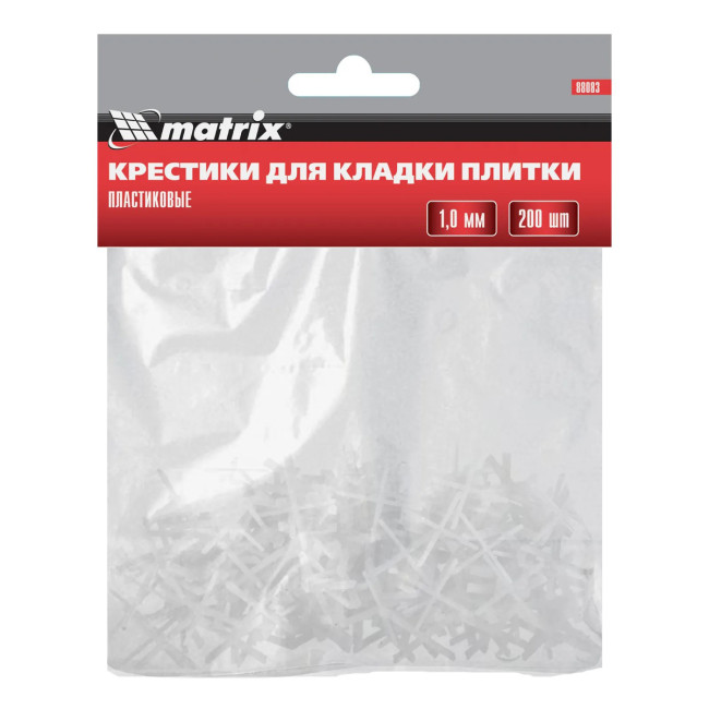 Крестики, 1,0 мм, для кладки плитки, 200 шт - Артикул 8808311
