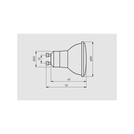 Лампочка галогеновая GU10 50W 220V - Артикул 30300321