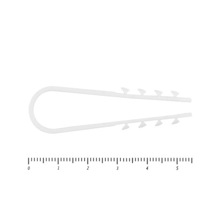 Дюбель-хомут 11-18 мм, белый 100 штук - Артикул 10101211