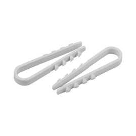 Дюбель-хомут 11-18 мм, белый 100 штук