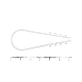 Дюбель-хомут 19-25 мм, белый, 100 штук