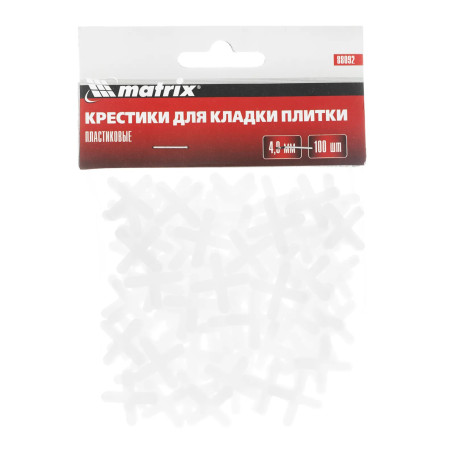 Крестики, 4,0 мм, для кладки плитки, 100 шт - Артикул 8809212