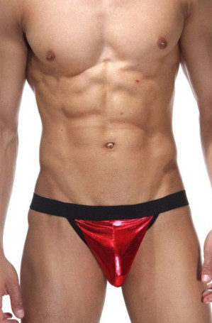 Сексуальные блестящие мужские трусы-стринги - Артикул 306572