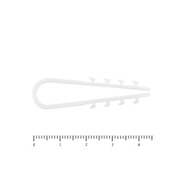 Дюбель-хомут 5-10 мм, белый, 100 штук