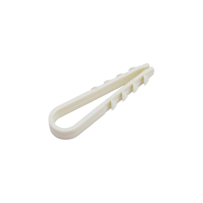 Дюбель-хомут 5-10 мм, белый, 100 штук - Артикул 10101212
