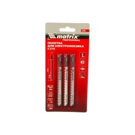 Полотна для электролобзика по дереву, 3 шт, T101B, 75 х 2.5 мм, HCS