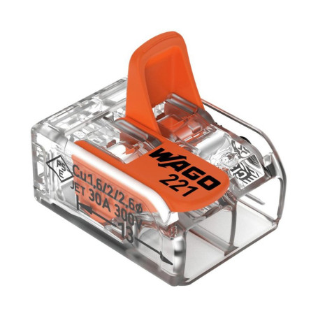 Клемма компактная с лапками двойная WAGO 221-412 10 шт. - Артикул 221-412