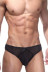 Черные трусы-слипы с блестящей окантовкой - Артикул 387454