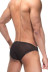 Черные трусы-слипы с блестящей окантовкой - Артикул 387454