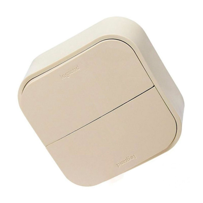 Legrand Quteo Бежевый Выключатель 2-клавишный 10А - Артикул 782232 Legrand Quteo Бежевый Выключатель 2-клавишный 10А - Артикул 782232