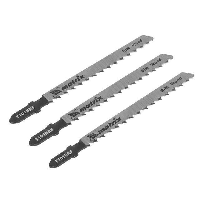 Полотна для электролобзика по дереву, 3 шт, T101BRF, 75 x 2.5 мм, обратный зуб, Bim - Артикул 7821311