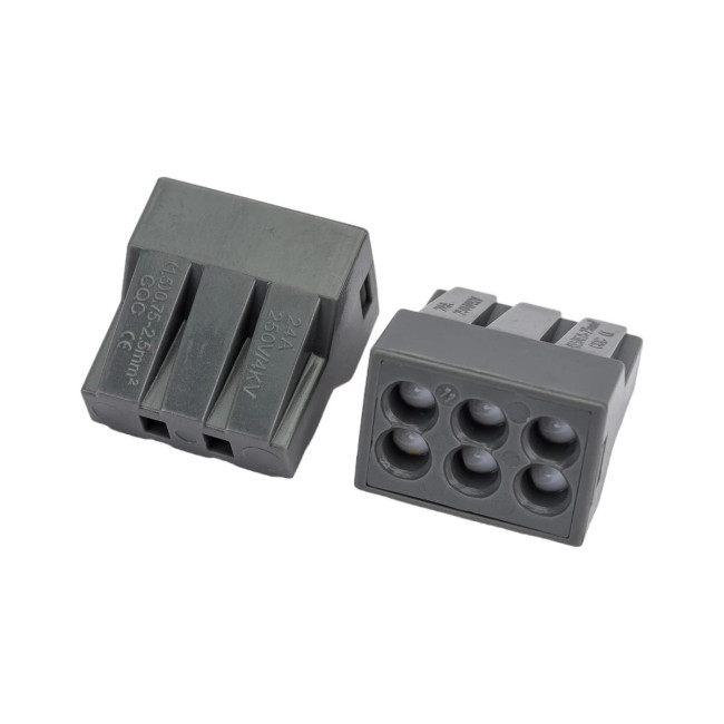 Клеммная колодка BLOXconnect FJ-116 с пастой 6 контактов (10 шт) - Артикул FJ-116 Клеммная колодка BLOXconnect FJ-116 с пастой 6 контактов (10 шт) - Артикул FJ-116