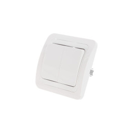 Выключатель 2-кл. СП Валери 10А IP20 бел. Universal В0023