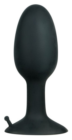 Полая анальная пробка с шариком Small Silicone Plug - 8 см. - Артикул 52065