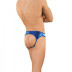 Синие сексуальные трусы-джоки с блеском - Артикул 387505