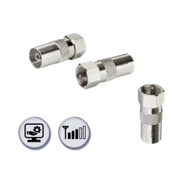 Переходник F разъем штырь / TV мама (2 шт)