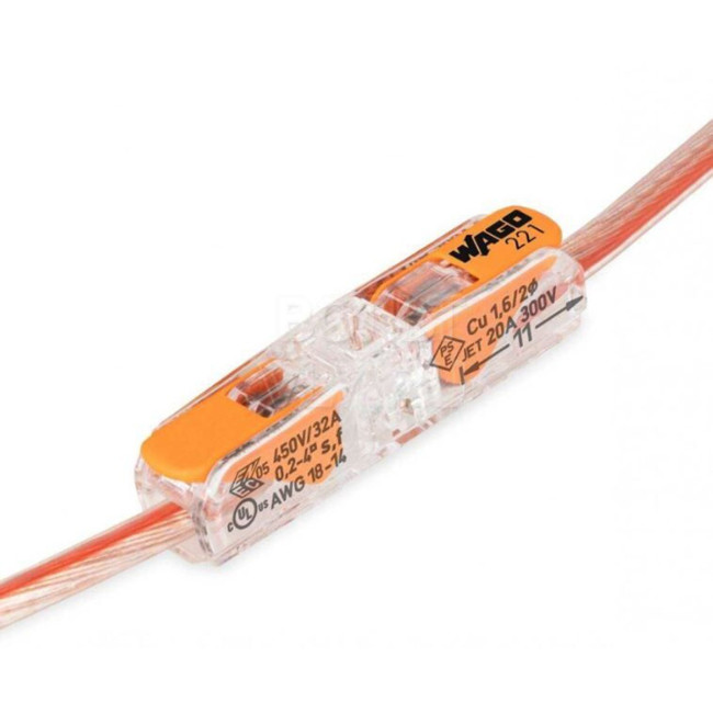 Клеммная колодка проходная с рычажком 4 мм WAGO 221-2411 (3 шт) - Артикул 221-2411 Клеммная колодка проходная с рычажком 4 мм WAGO 221-2411 (3 шт) - Артикул 221-2411