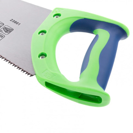 Ножовка по дереву, 350 мм, 7-8 TPI, каленый зуб 2D, двухкомпонентная рукоятка - Артикул 2380111